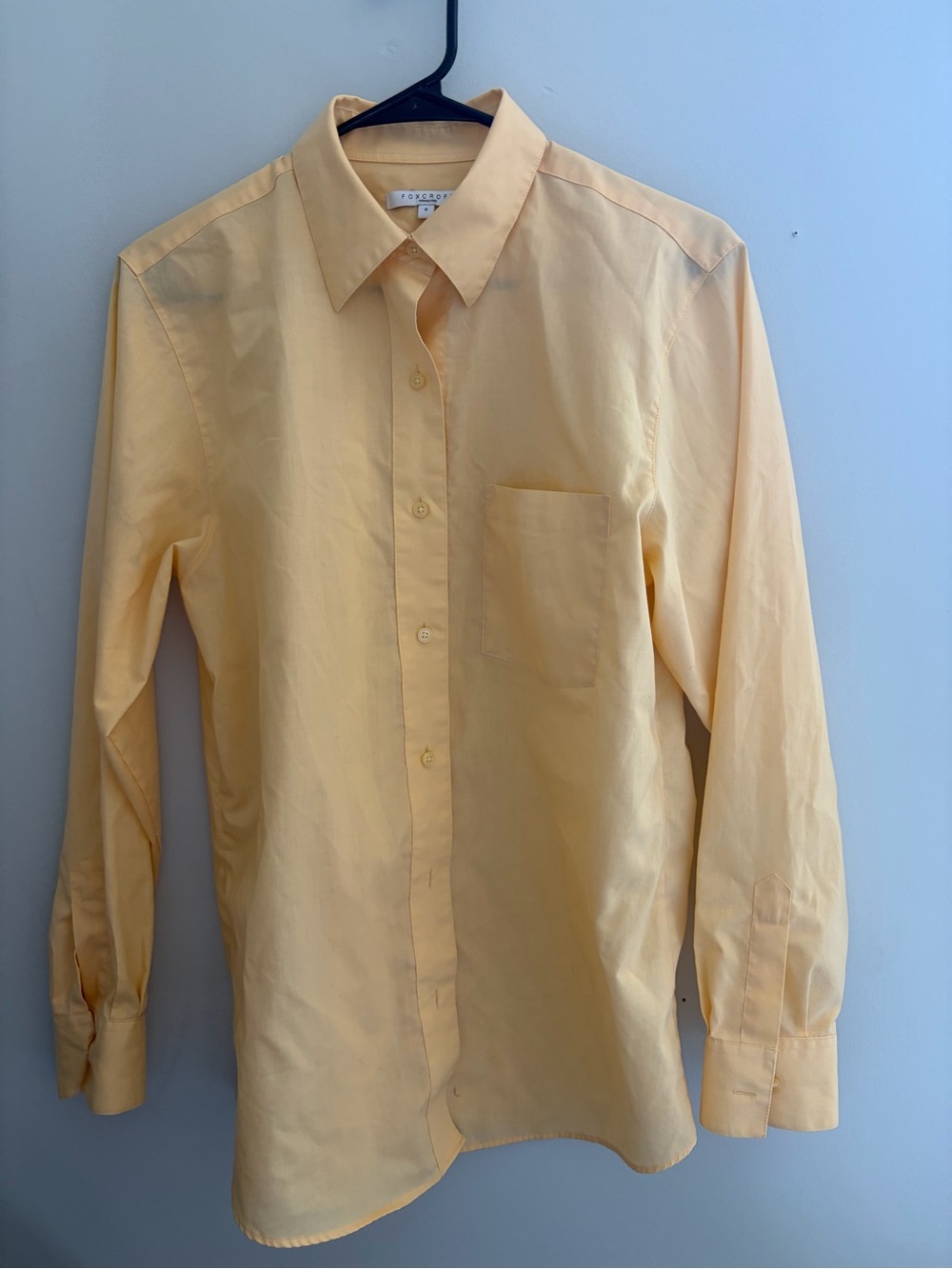 Foxcroft Woman’s Butter Yellow Long Sleeve Button Down
